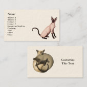 Kundengerechte siamesische visitenkarte (Vorne/Hinten)