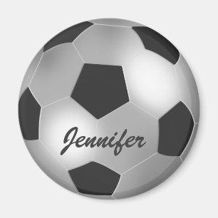 Kundengerechte silberne Fußball-Namensmagneten Magnet