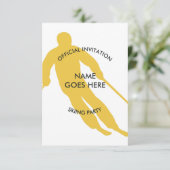 Kundengerechte Skifahren-Party Einladung (Stehend Vorderseite)