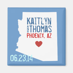 Kundengerechte Stadt Arizonas Save the Date - Magnet
