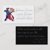 Kundengerechte Standardtanzlektions-Visitenkarten Visitenkarte (Vorne/Hinten)
