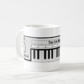 Kundengerechte synthesizer-Tastatur-Tasse Kaffeetasse (Vorderseite Links)