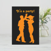 Kundengerechte Tanz-Party Einladungs-Vorlagen Einladung (Stehend Vorderseite)