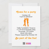 Kundengerechte Tanz-Party Einladungs-Vorlagen Einladung (Rückseite)