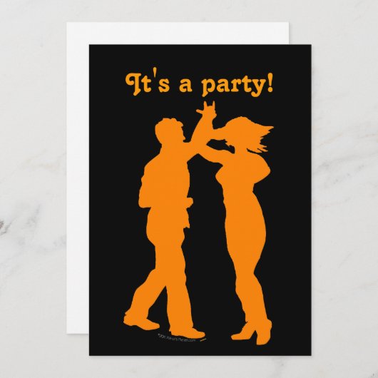 Kundengerechte Tanz-Party Einladungs-Vorlagen Einladung (Vorne/Hinten)