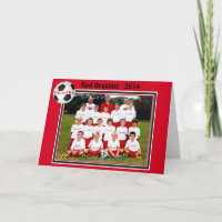 Kundengerechte Team-Foto-Fußball-Karte für Monica