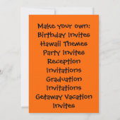 Kundengerechte tiki einladung (Rückseite)