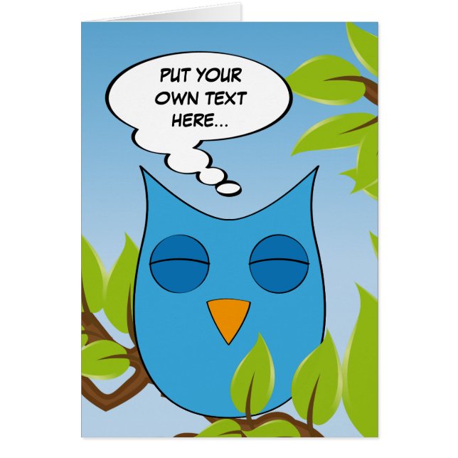 Kundengerechte träumende Eule - mehrfache Farben (Vorne)