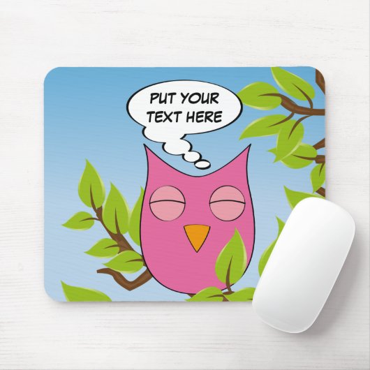 Kundengerechte träumende Eule - mehrfache Farben Mousepad (Mit Mouse)