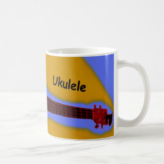 Kundengerechte Ukulele-Kaffee-Tasse #2: Rot auf Kaffeetasse