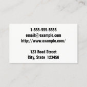 Kundengerechte und einfache visitenkarte (Rückseite)