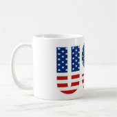 Kundengerechte USA-amerikanische Flagge Kaffeetasse (Links)