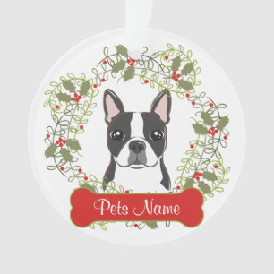 Kundengerechte Verzierung Bostons Terrier Ornament