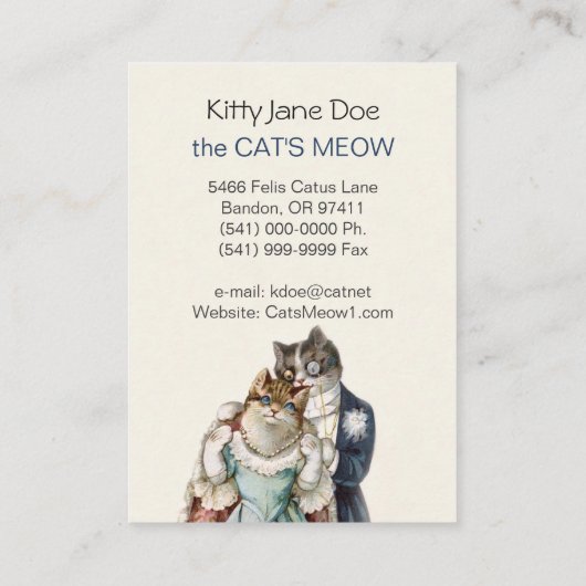 Kundengerechte Vintage Geschäfts-Karte - Visitenkarte (Rückseite)