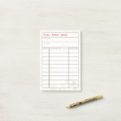 Kundengerechte Vintage Post-it Klebezettel (Auf Schreibtisch)