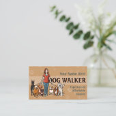 Kundengerechte Visitenkarte des Hundewanderers (Stehend Vorderseite)