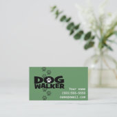 Kundengerechte Visitenkarte des Hundewanderers (Stehend Vorderseite)