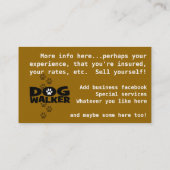 Kundengerechte Visitenkarte des Hundewanderers (Rückseite)
