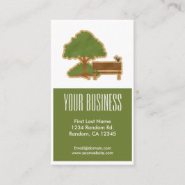 Kundengerechte Visitenkarten der grünen Baumbank Visitenkarte