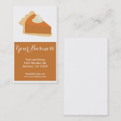 Kundengerechte Visitenkarten des Kürbiskuchens Visitenkarte (Vorne/Hinten)