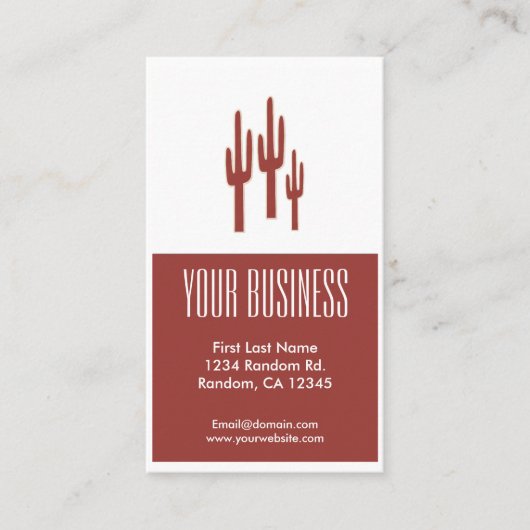 Kundengerechte Visitenkarten des roten Kaktus Visitenkarte (Vorderseite)