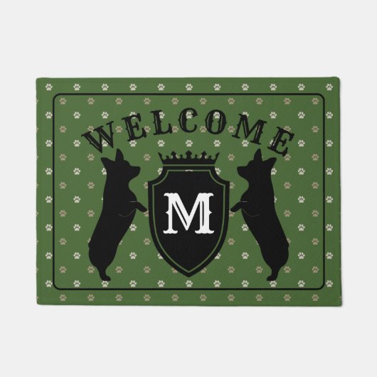 Kundengerechte Walisercorgi-Fußmatte Fußmatte (Vorderseite)