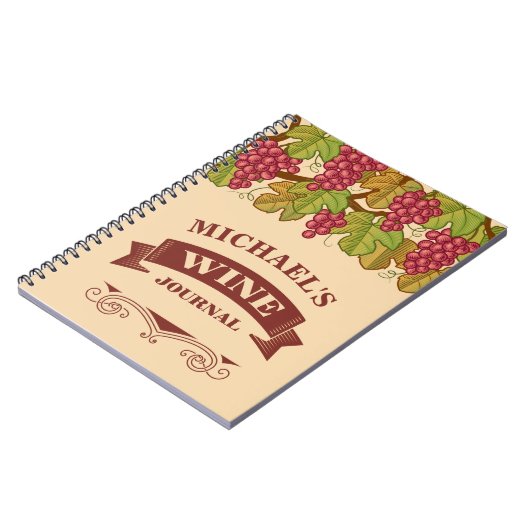 Kundengerechte Wein-Zeitschrift Notizblock (Linke Seite)