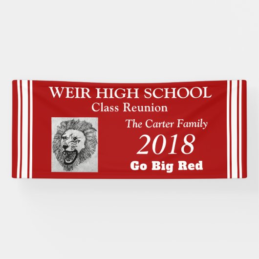 Kundengerechte Wiedersehen-Fahne, Ihr FOTO, TEXT Banner (Horizontal)