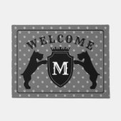 Kundengerechte Zwergschnauzer-Fußmatte Fußmatte (Vorderseite)