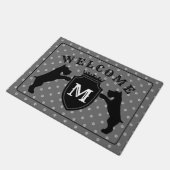 Kundengerechte Zwergschnauzer-Fußmatte Fußmatte (Schrägansicht)