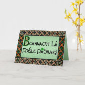 Kundengerechten irischen gälischen St Patrick Karte (Gelbe Blume)