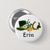 KUNDENGERECHTEN St Patrick Tagesentwurf Button (Vorne & Hinten)