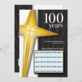 Kundengerechter 100-jähriger Kirchen-Jahrestag - Einladung (Vorne/Hinten)