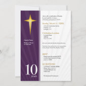 Kundengerechter 10-jähriger Kirchen-Jahrestag Einladung (Rückseite)