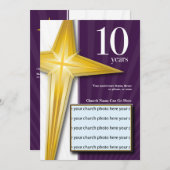 Kundengerechter 10-jähriger Kirchen-Jahrestag Einladung (Vorne/Hinten)