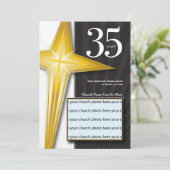 Kundengerechter 35-jähriger Kirchen-Jahrestag Einladung (Stehend Vorderseite)