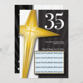Kundengerechter 35-jähriger Kirchen-Jahrestag Einladung (Vorne/Hinten)