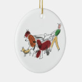 Kundengerechter abstrakter Kunst-Hundewanderer und Keramikornament (Rechts)