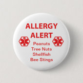 Kundengerechter Allergie-Alarm-Knopf Button (Vorderseite)