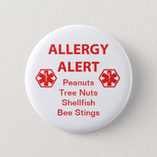 Kundengerechter Allergie-Alarm-Knopf Button