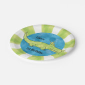 Kundengerechter Alligator1. Geburtstags-Pappteller Pappteller (Schrägansicht)