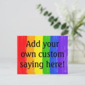 Kundengerechter Aquarell-Regenbogen Postkarte (Stehend Vorderseite)