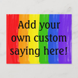 Kundengerechter Aquarell-Regenbogen Postkarte