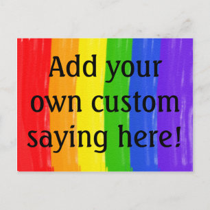 Kundengerechter Aquarell-Regenbogen Postkarte