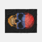 Kundengerechter armenischer Flaggen-Schädel Fleecedecke (Vorderseite (Horizontal))
