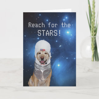 Kundengerechter Astronauten-Labrador-Geburtstag Karte