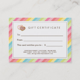 Kundengerechter Bäckerei-Geschenkgutschein Rabattkarte