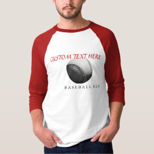 Kundengerechter Baseball-Fan - Ihr Text - T - T-Shirt