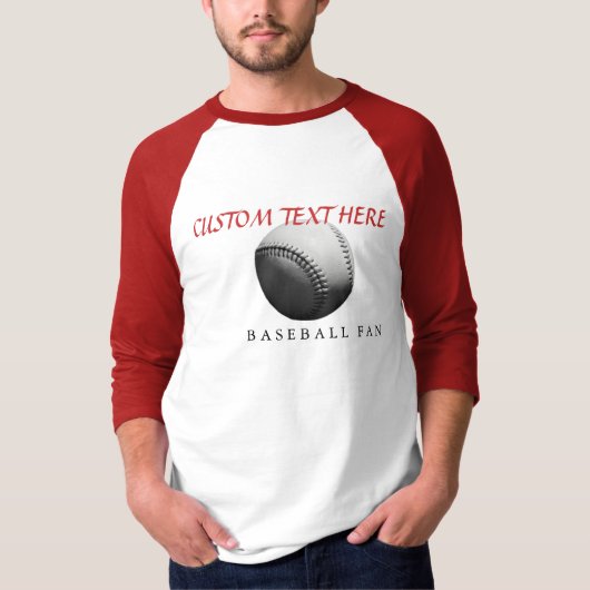 Kundengerechter Baseball-Fan - Ihr Text - T - T-Shirt (Vorderseite)