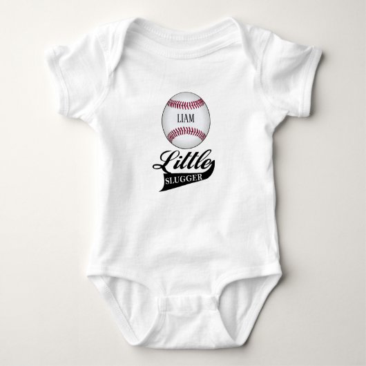 Kundengerechter Baseballbaby-Shirtbodysuit 1 Stück Baby Strampler (Vorderseite)